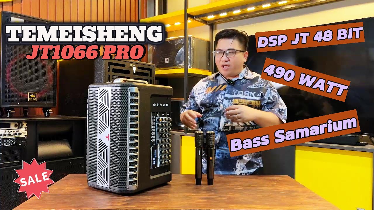 Review Loa Xách Tay Cao Cấp TEMEISHENG JT1066 PRO | Bass Samarium – DSP 48 Bit  – Treble Neo 450