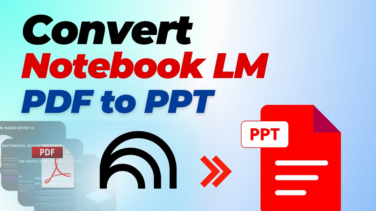 3 простых способа преобразовать слайды NotebookLM в формате PDF в редактируемые презентации Power...