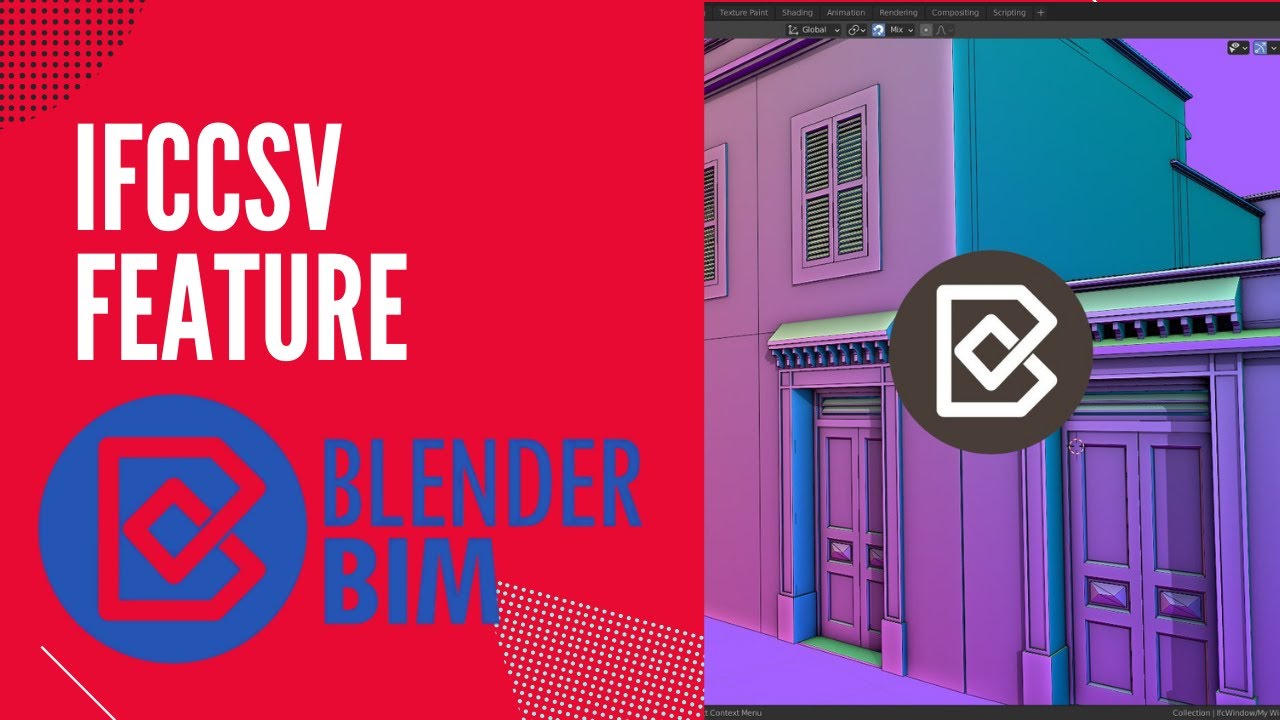 BlenderBIM tour#1 with Dion Moult - IFCCSV