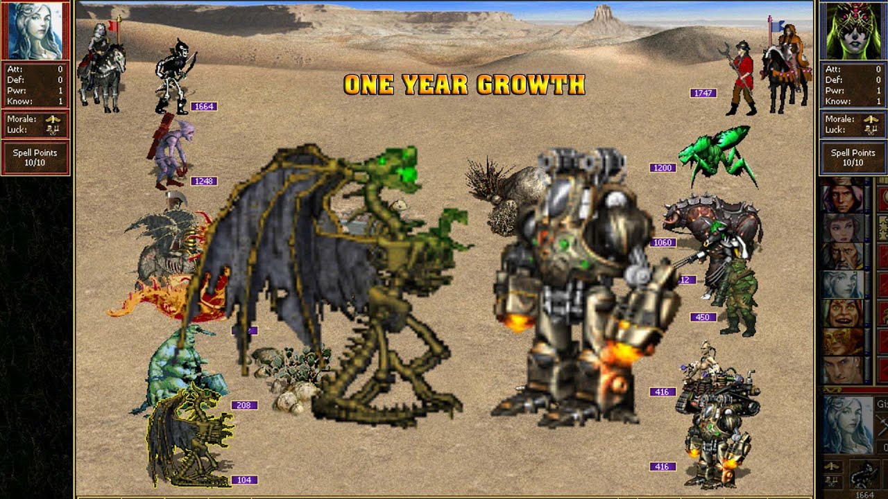 Heroes 3 COMBAT One year growth Crypt vs Ciberium