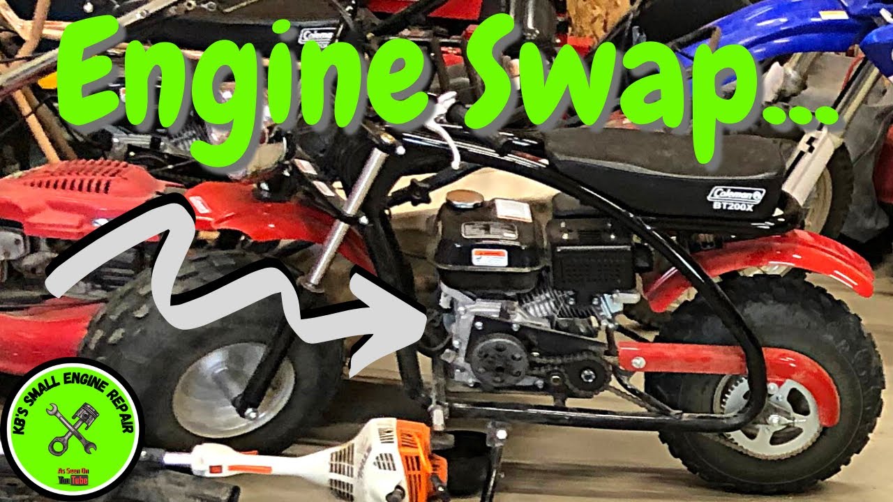 Coleman CT200U Mini Bike Engine Swap (Bonus: How to R&R the Centrifugal Clutch)