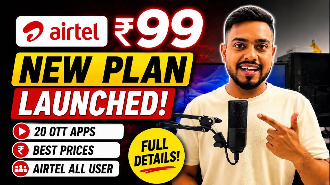 Airtel new plan launced OTT pass for just ₹99 for all users | Jio vs Airtel OTT plan difference 
