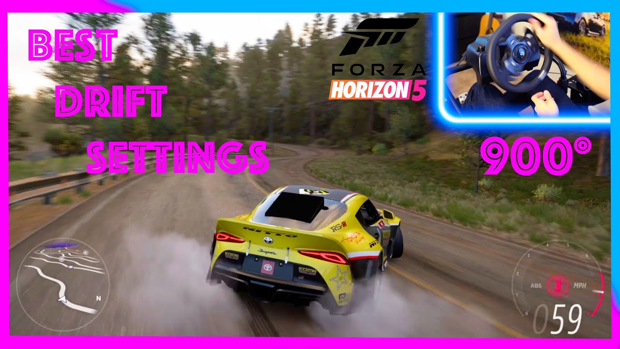 BEST WHEEL SETTINGS FOR DRIFTING IN FORZA HORIZON 5 (900° Simulation Steering)