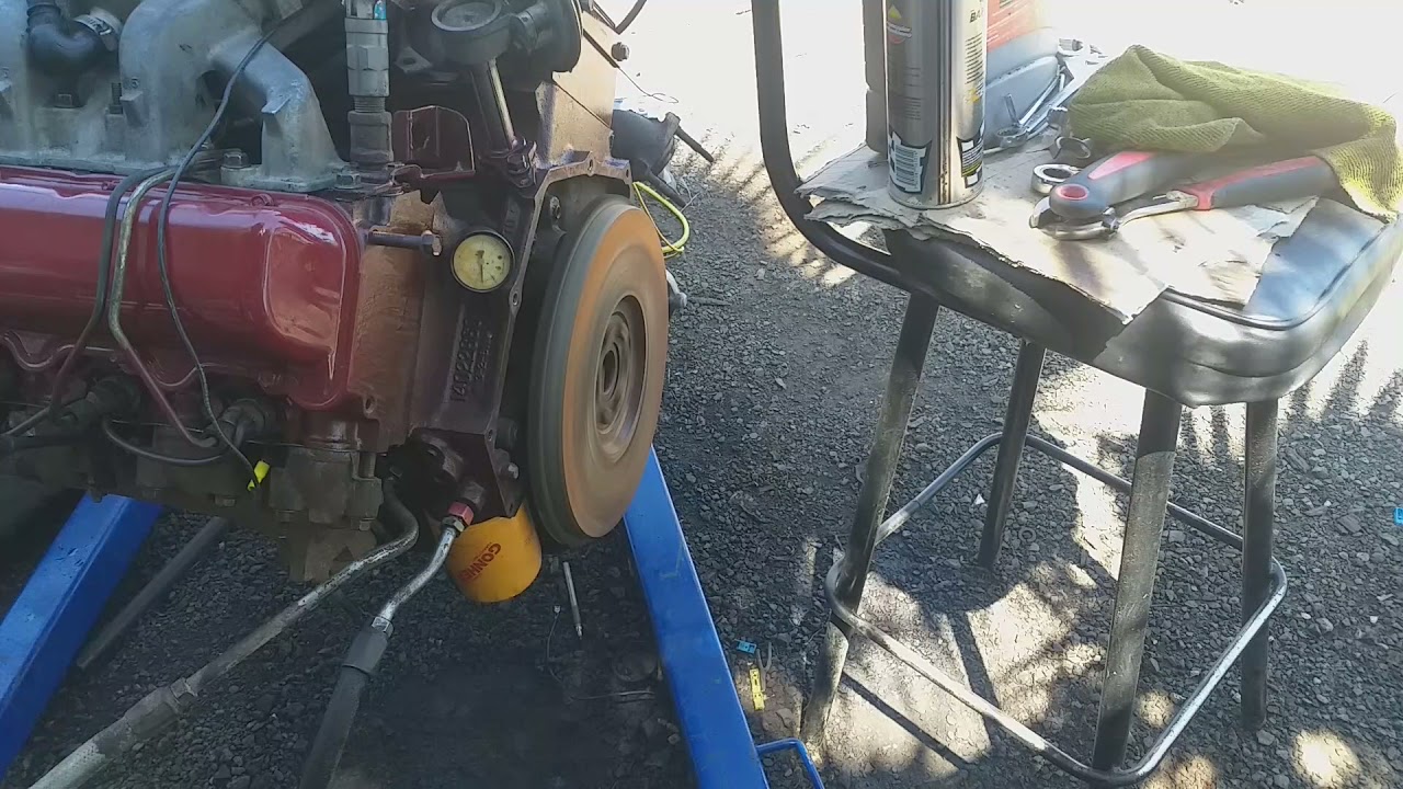 Primer arranque motor diesel 6.2 litros GM después de un ajuste.