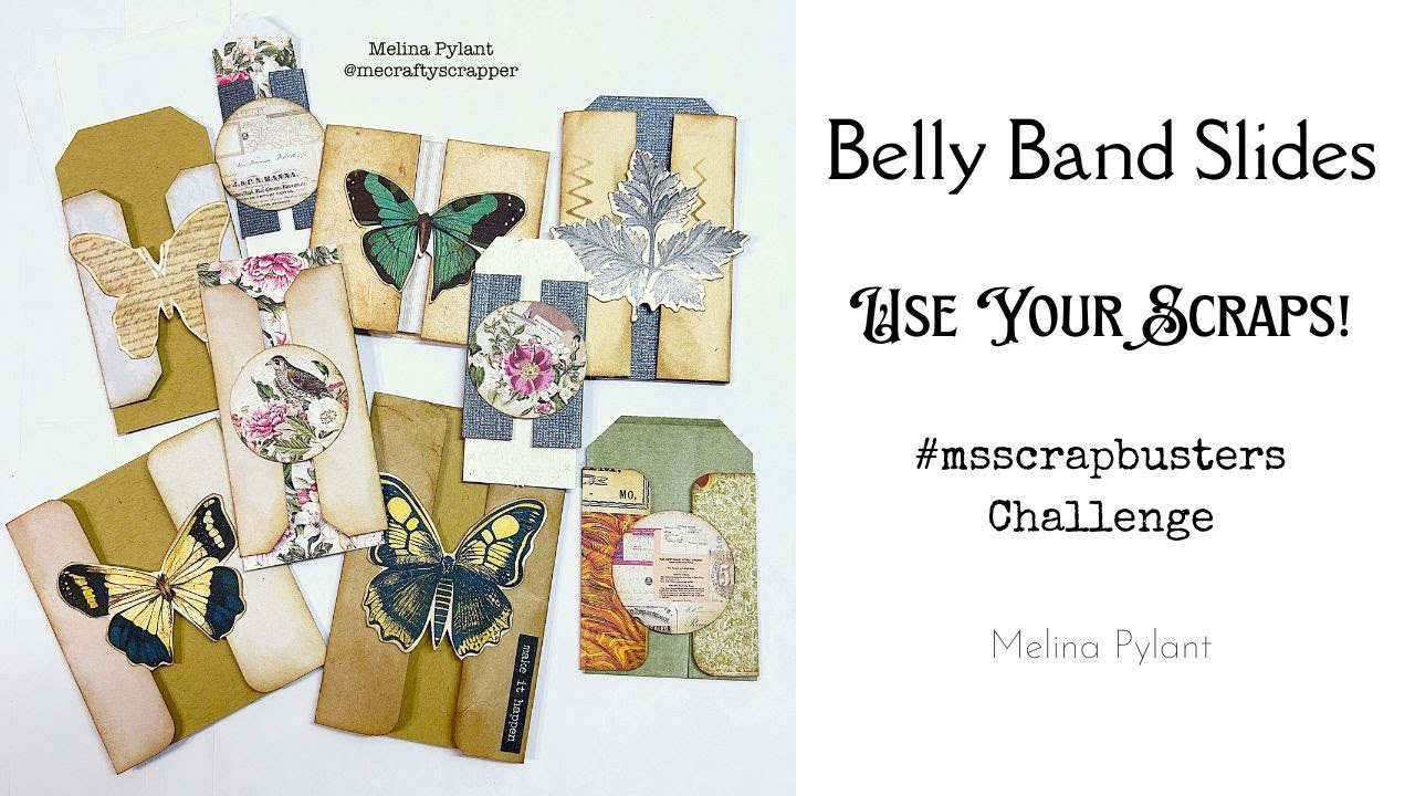 MAKING BELLY BAND SLIDES | #msscrapbusters EPISODE 114 #junkjournalideas