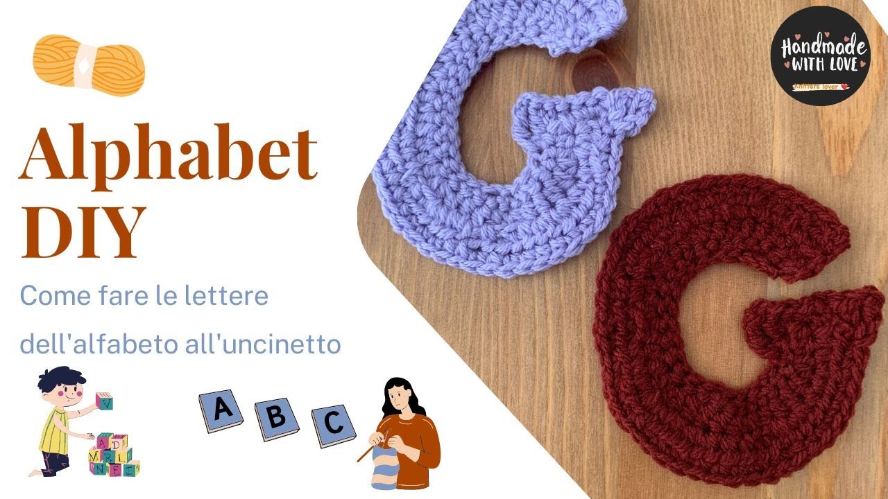 DIY How to crochet Alphabet  : Letter G🧶🧶🧶(ENG-ITA)