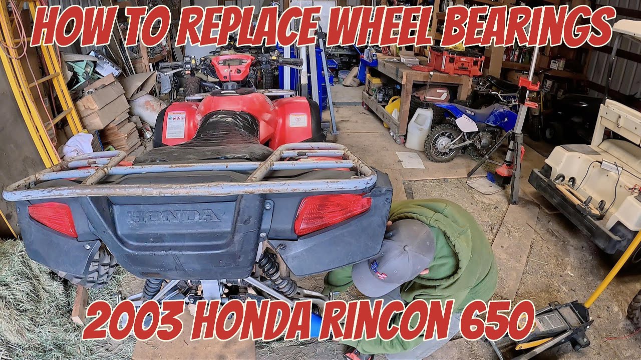 Как заменить подшипники заднего колеса на Honda Rincon 650 2003 года выпуска