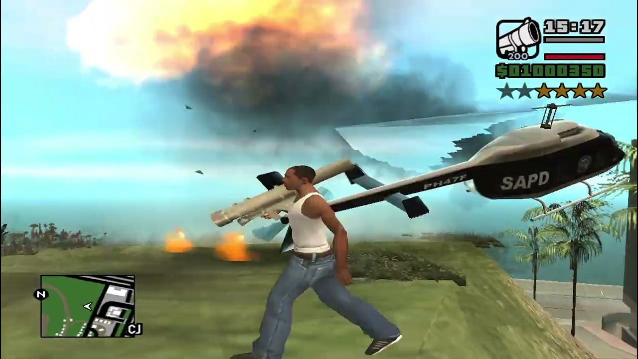 fugindo da policia 6 estrelas gta san andreas