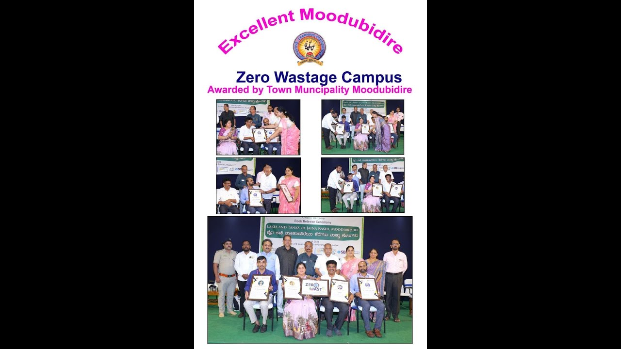 Moodubidire Excellent Campus ZERO WASTE CAMPUS video