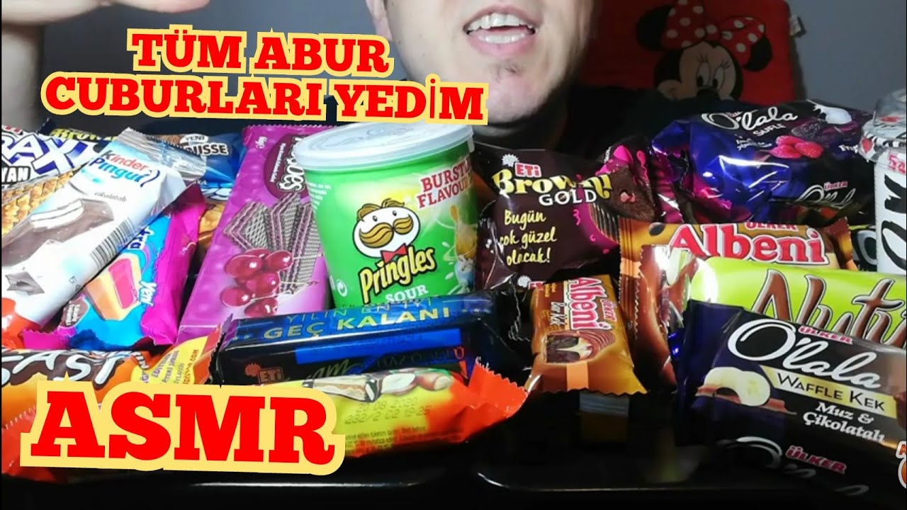 ASMR Türkçe ABUR CUBUR l ASMR SNACK l AsmrTürkçe l EN SEVDİĞİM ABUR CUBUR LARI YEDİM 👍👍
