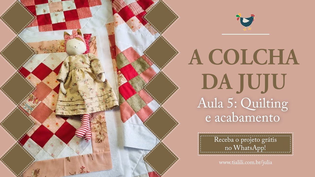 QUILTING PARA INICIANTES: fazendo o Quilting Livre à máquina e com régua na colcha em Patchwork