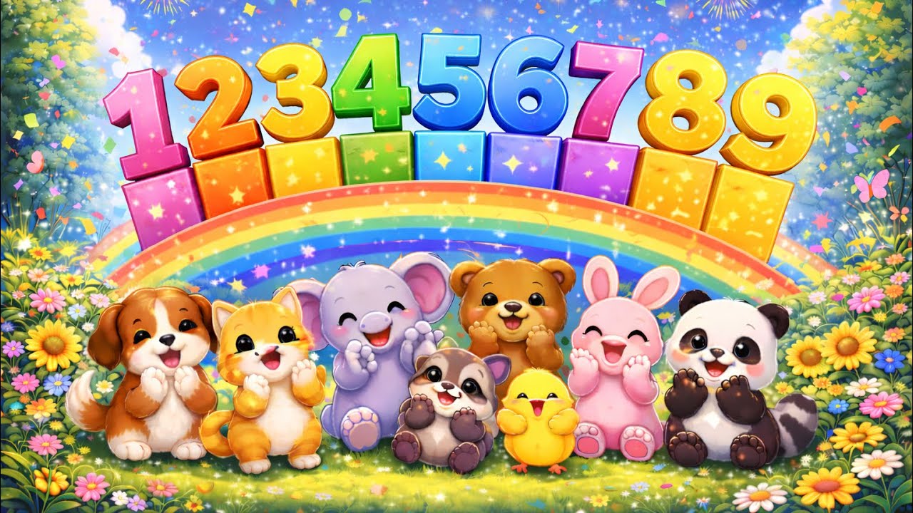Numbers Song 1–9 🎵 | Learn to Count for Toddlers | Fun Animated Baby Song