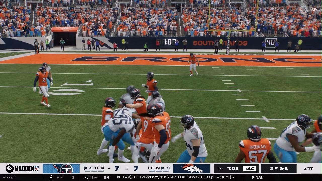 Madden NFL 26 Titans @ Broncos Game 1