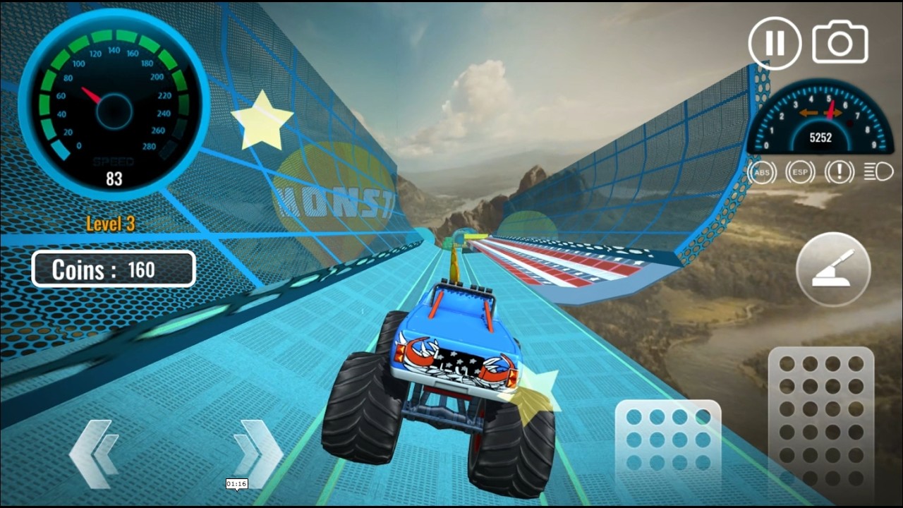 Extreme Monster Truck 3D Game: High Speed Mega Ramp Master Mobil Android GamePlay