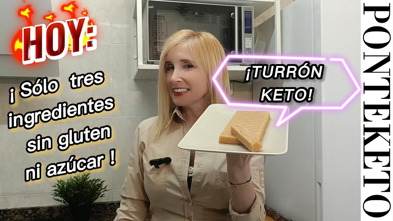 TURRÓN DE ALMENDRAS #KETO #singluten y #sinazucar,  #ponteketoconmaría #navidad2022
