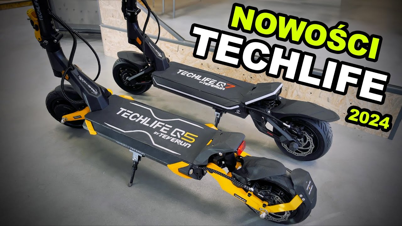 Techlife Q7 i Q5 - pierwsza jazda! + Bonus skuter elektryczny