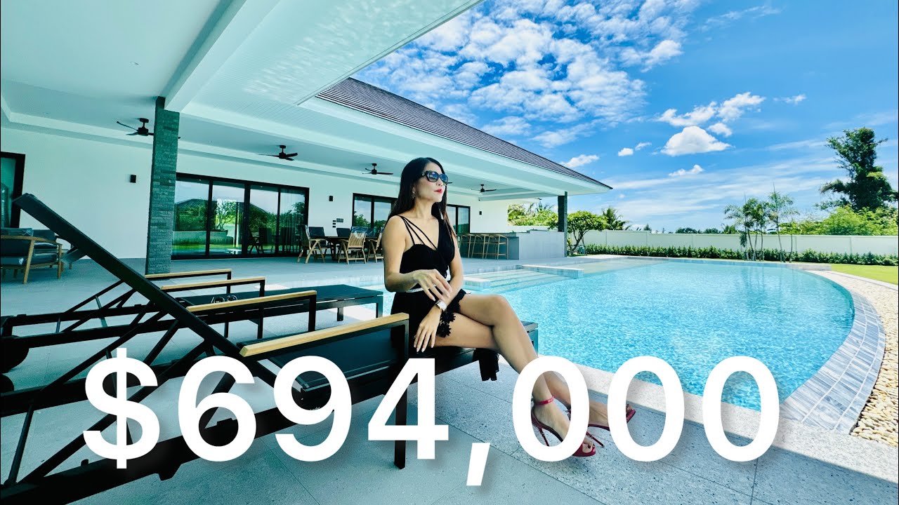 ( SOLD )EP 273 Villa Of The Month Amazing Brand new Villa on Large land plot Hua Hin Thailand