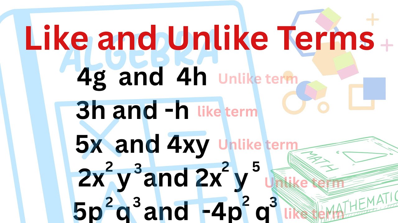 How to find like and unlike terms#education #mathtricks #liketerms #unliketerms