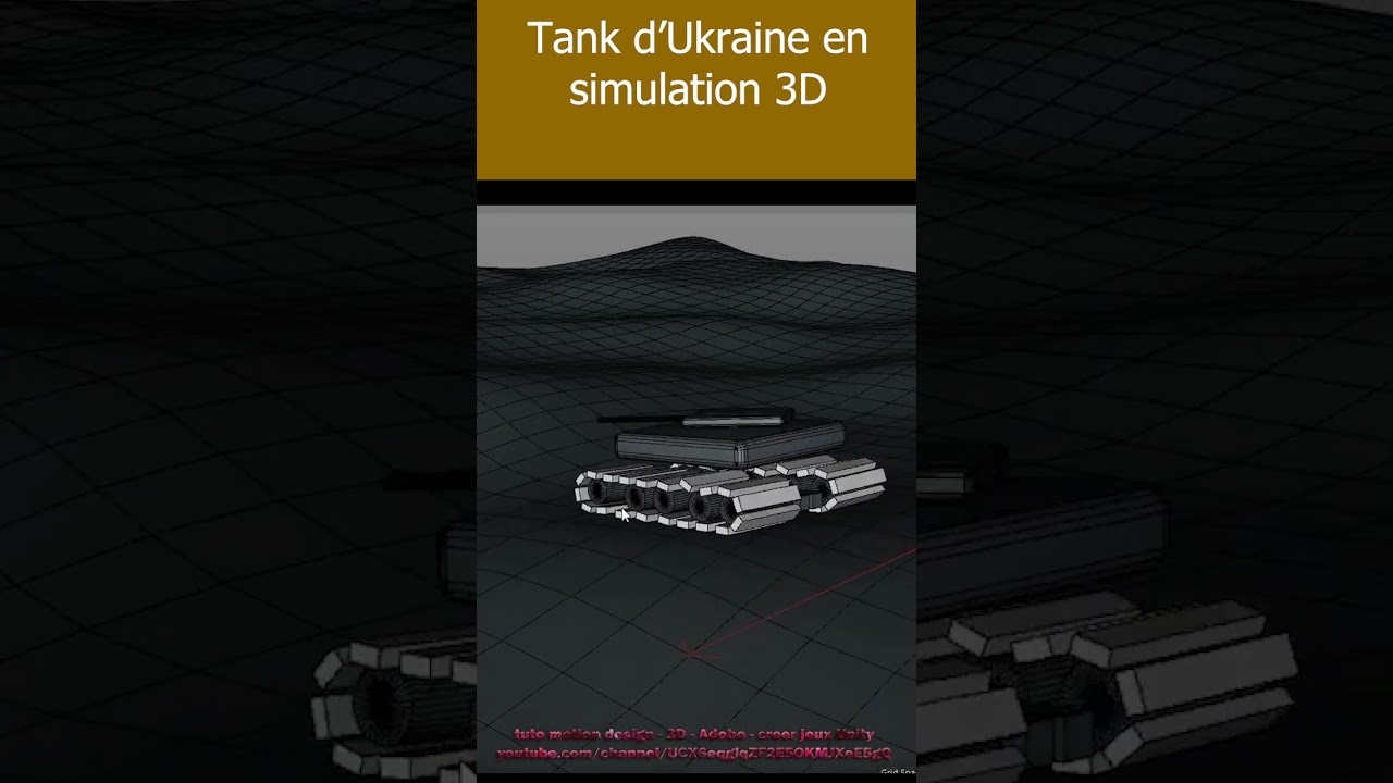 Tank d'Ukraine en simulation 3D (Cinema 4D)