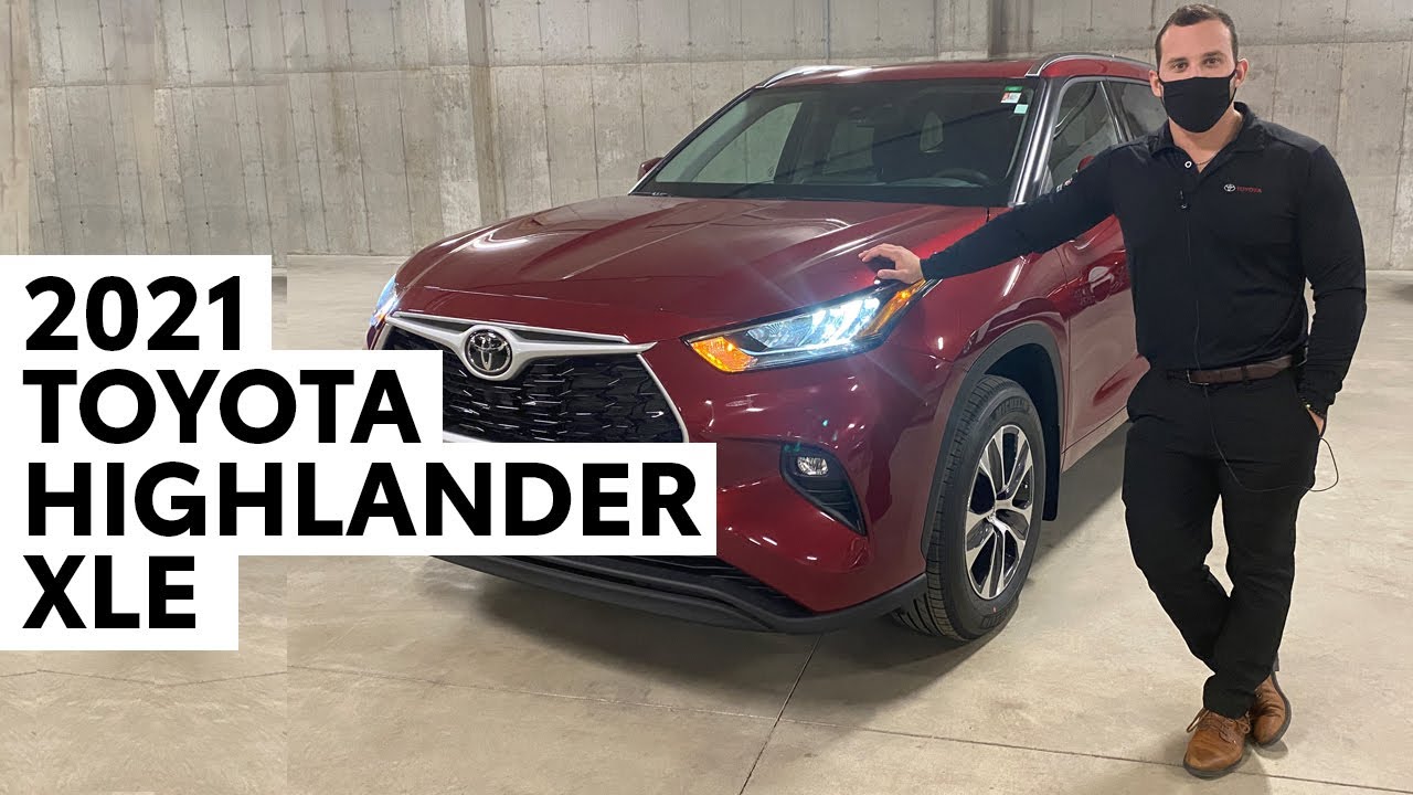 2021 Toyota Highlander XLE AWD in Ruby Flare Pearl Walk Around | London, On