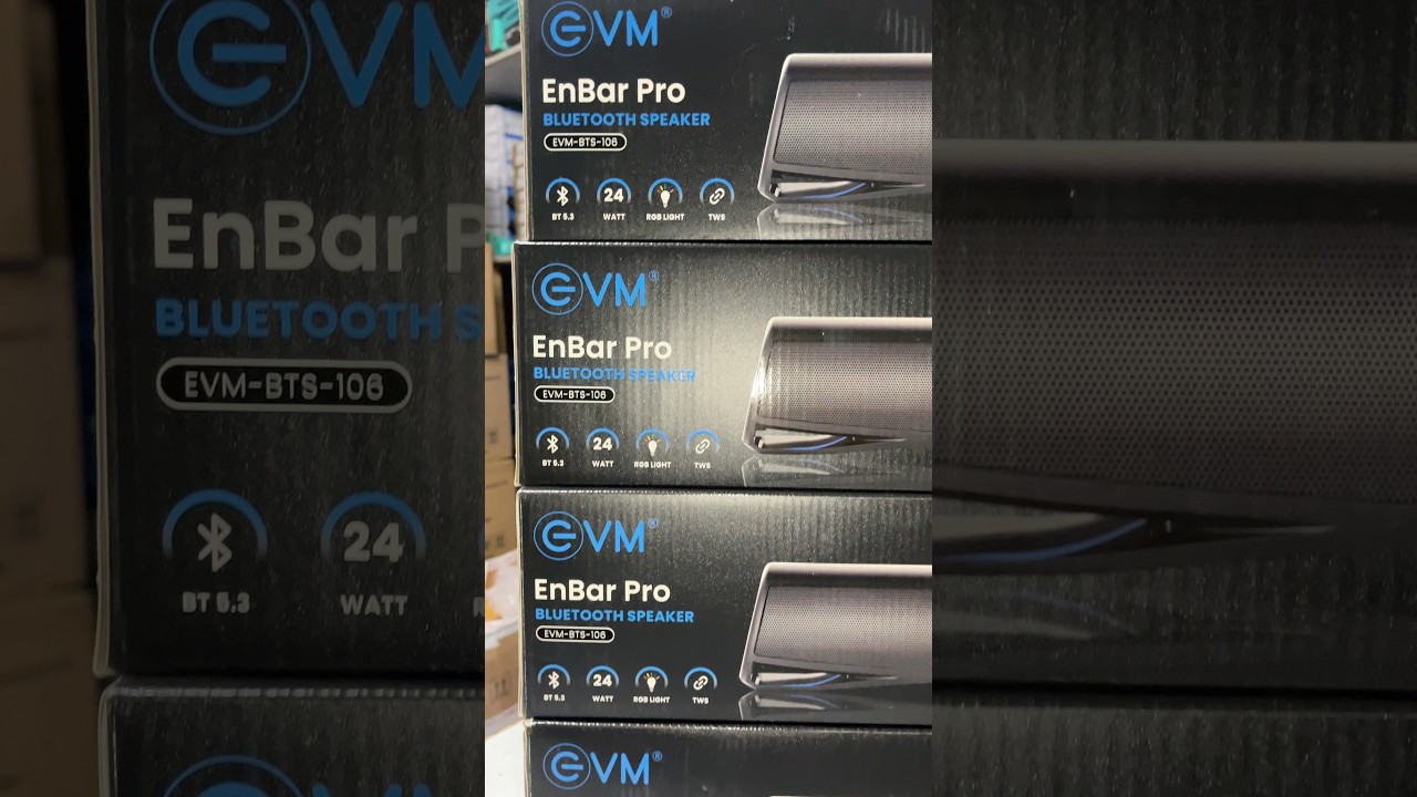 Evm Bluetooth Speaker Enbar Pro BTS-106 / | 24W RMS | 16H Playtime | Best Soundbar Style Speaker
