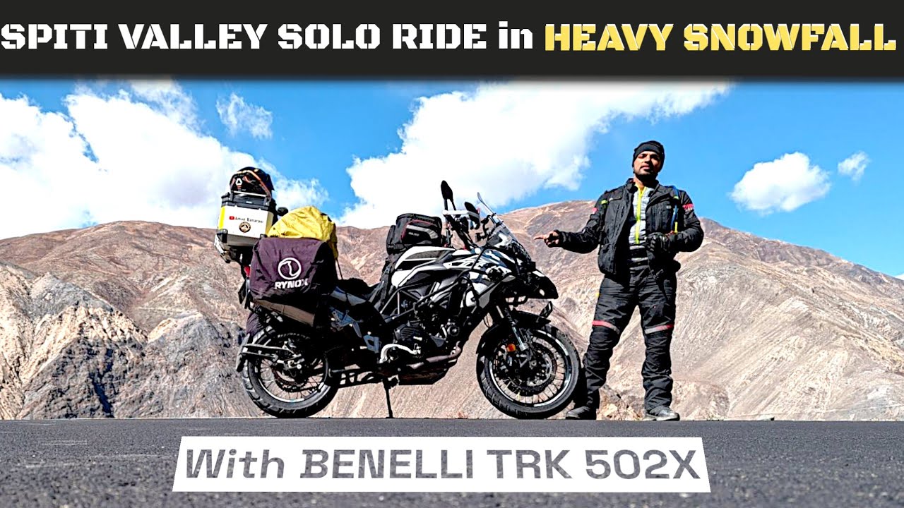 1️⃣ Spiti Valley Ride Started | Heavy Snowfall | Benelli trk 502x