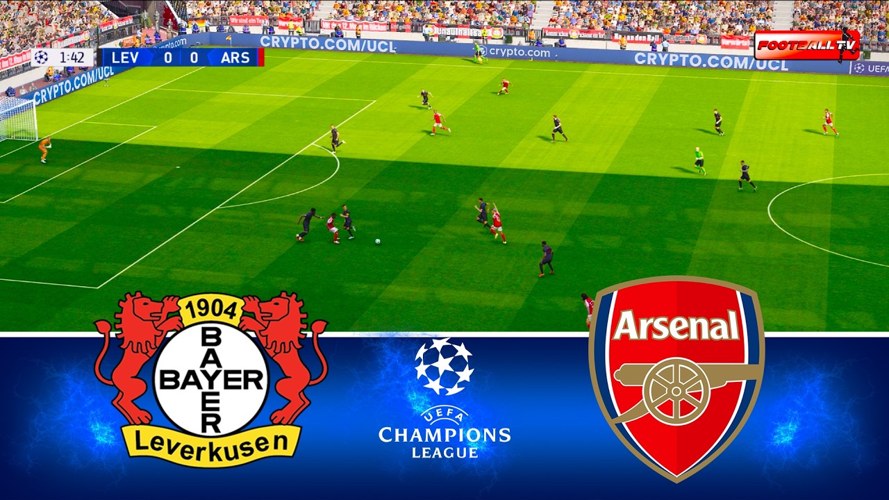Bayer Leverkusen vs Arsenal - Champions League 2025/26 | Full Match All Goals | Pes 21 Gameplay