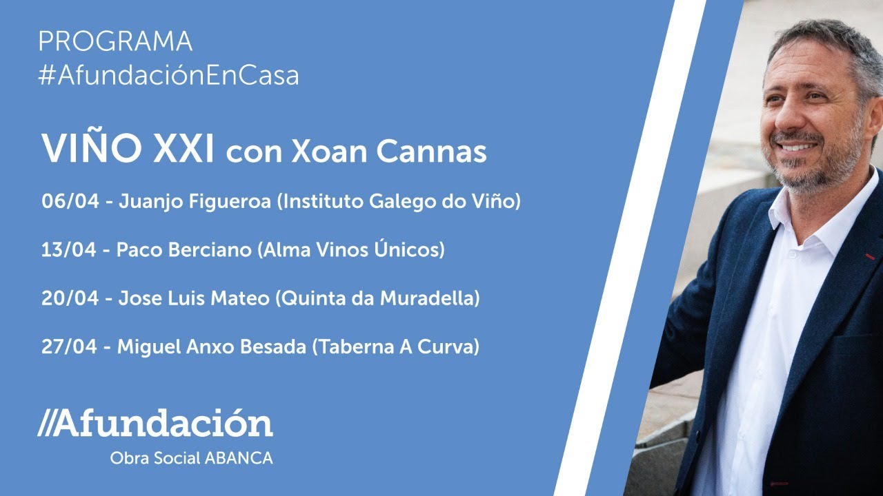 Conversaciones sobre el vino 'Viño XXI' con Xoan Cannas y Paco Berciano.