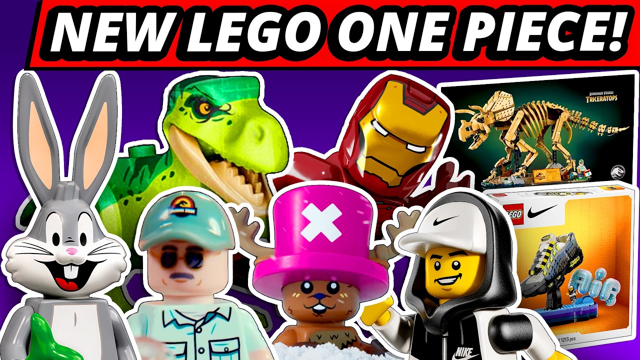 НОВОСТИ LEGO! Чоппер из One Piece! Юрский трицератопс! Багз Банни! Nike Air Max! Летние наборы!