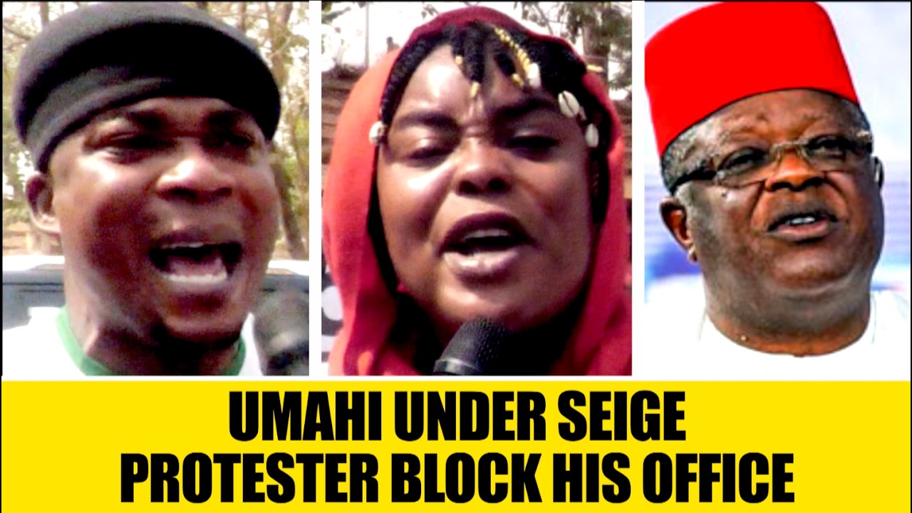 Umahi, Leave Married Women Alone! – Protesters Storm Umahi's Office Over Woman's Victimization