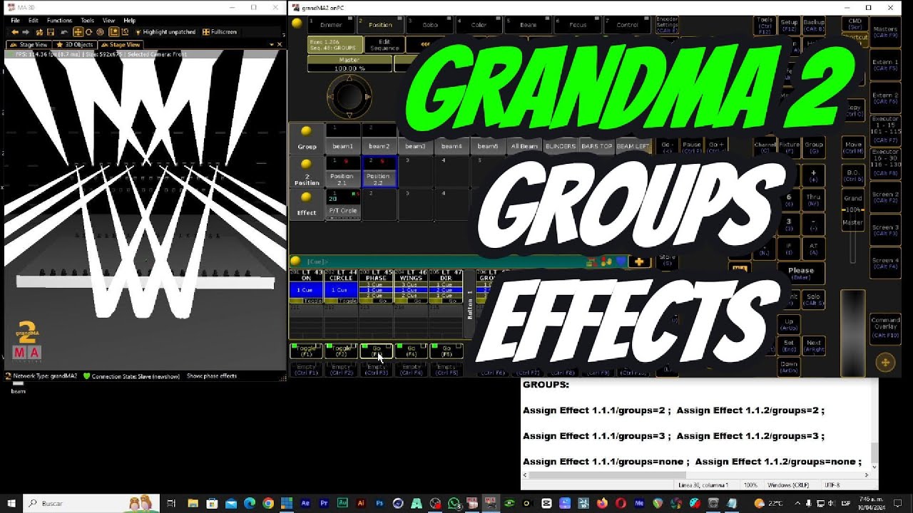 GRANDMA2 GROUPS EFFECTS