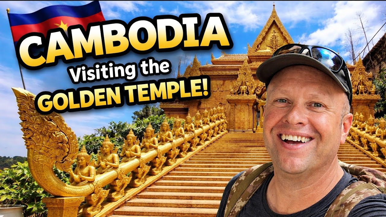Давайте посмотрим, что находится внутри храма Ват Киан Клеанг, «Золотого храма» в Пномпене, Камбо...