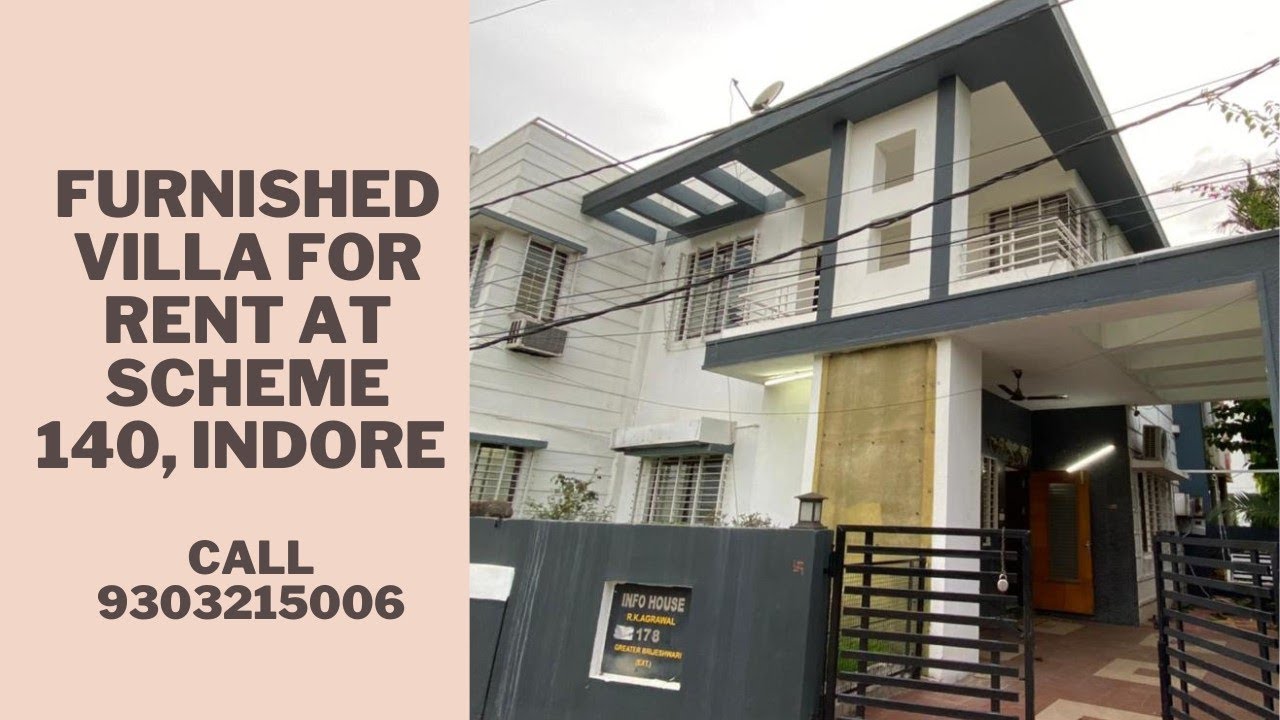 4BHK furnished villa for rent at Pipliyahana, scheme 140, Indore. (call 9303215006)