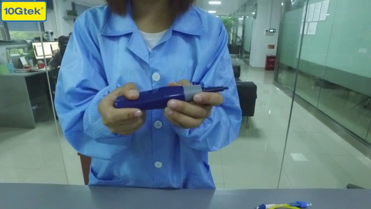 How to use an electronic fiber optic cleaner for LC&SC cables?