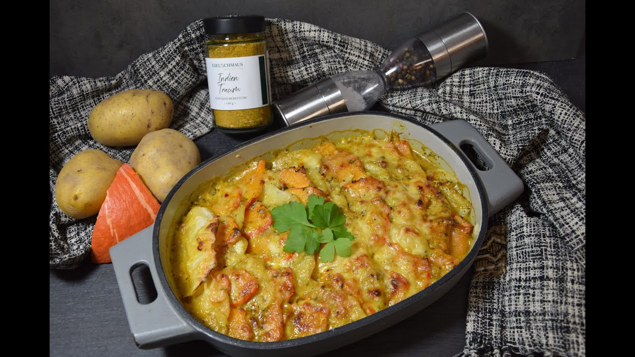 Kartoffel Kürbis Auflauf mit Pampered Chef und Edelschmaus - einfach lecker