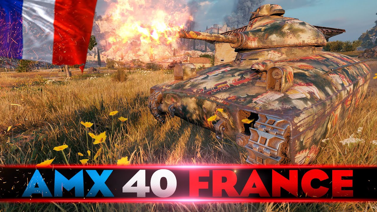 AMX 40 - 3.175 Damage - 7 Kills - World of Tanks AMX 40 Gameplay
