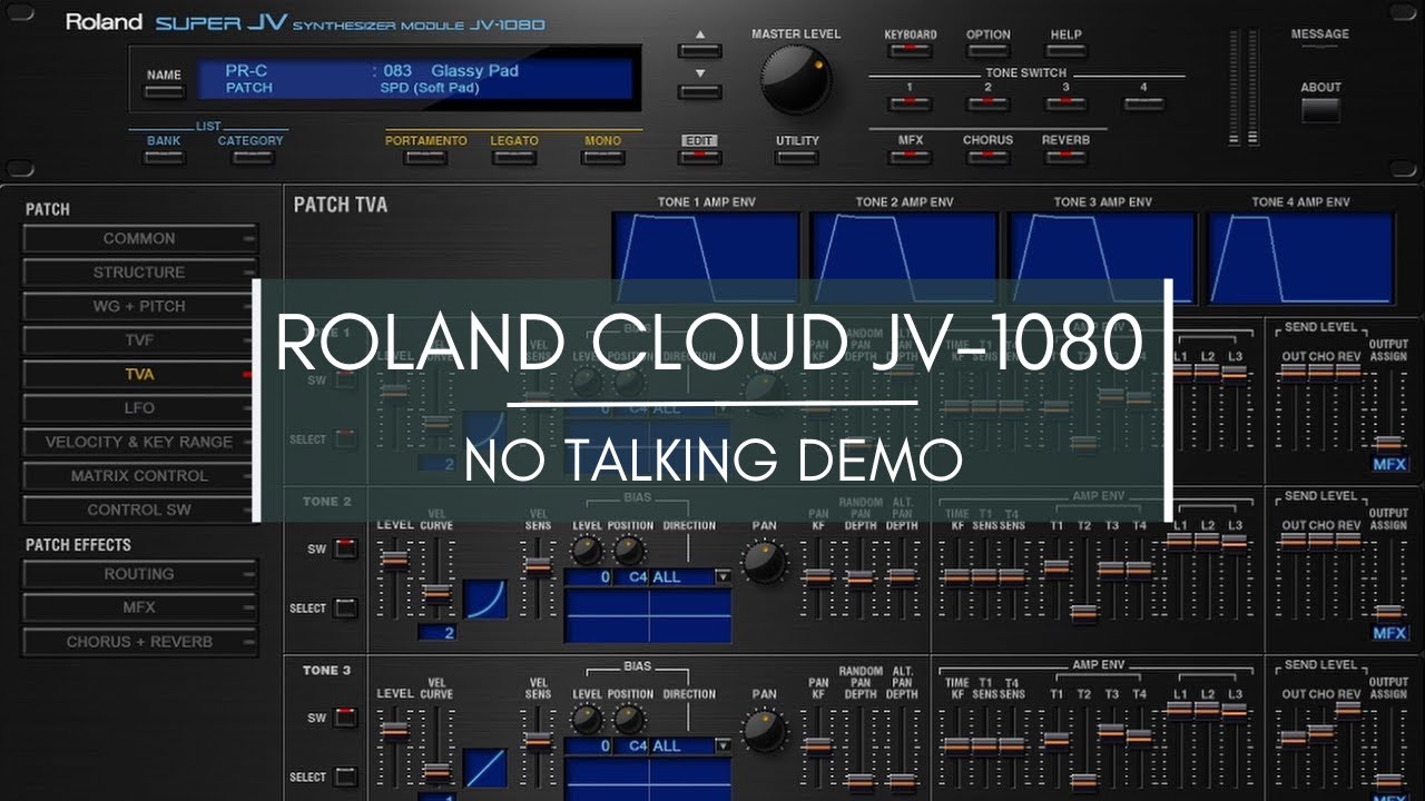 Roland Cloud JV-1080: No talking demo