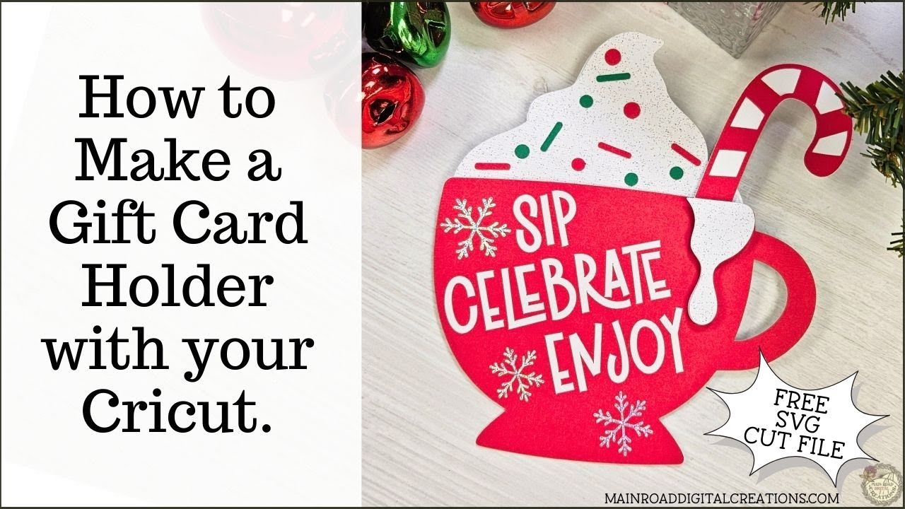DIY Gift Card Holder for Christmas with Free SVG | Cricut Tutorial