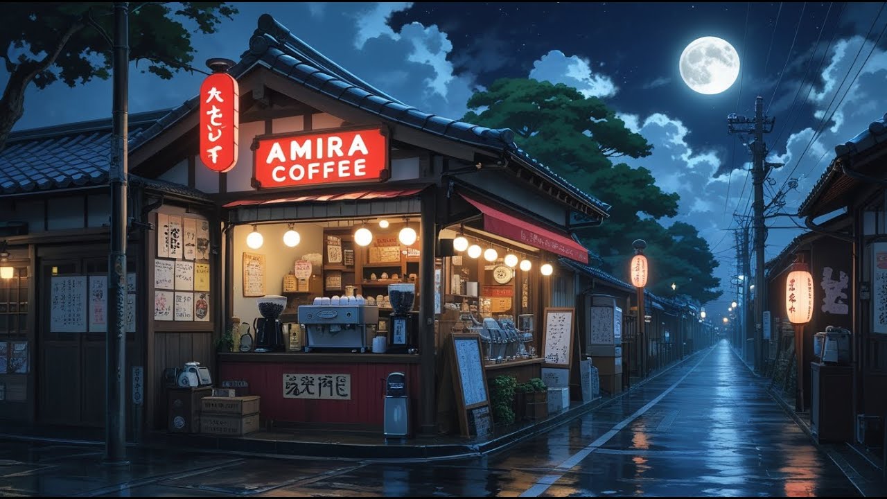 Lofi Rainy Study Session in 1980s Coffee Shop ☕ Chillhop Vibes for Calm Focus