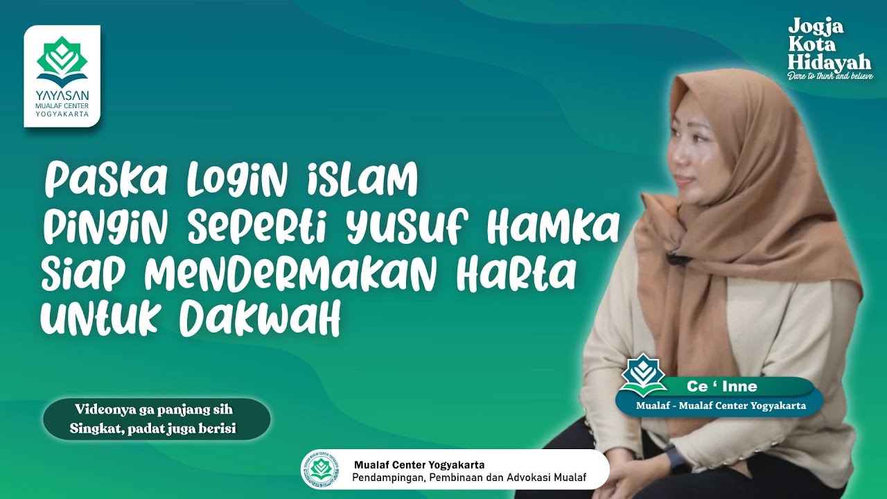 🔵 MOMEN INNE UCAP DUA KALIMAH SYAHADAT DI GEDUNG DAKWAH MCY | MUALAF CENTER YOGYAKARTA