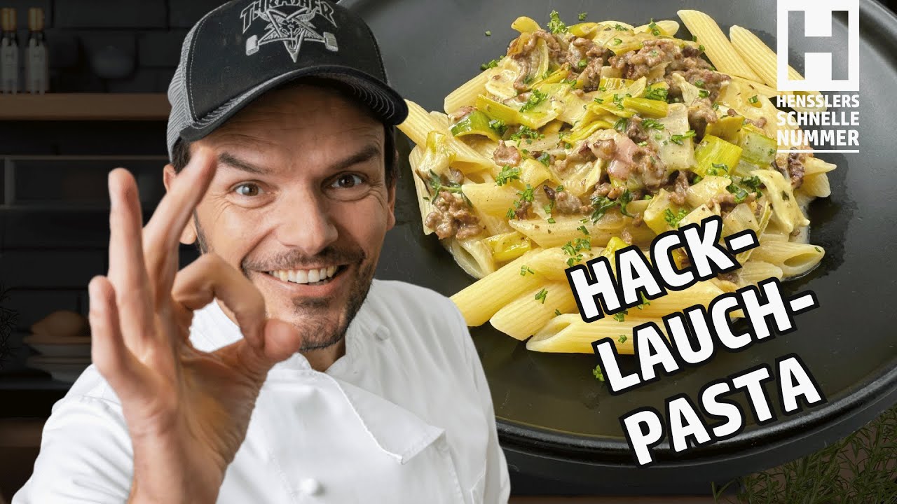 Schnelles Hack-Lauch-Pasta Rezept von Steffen Henssler