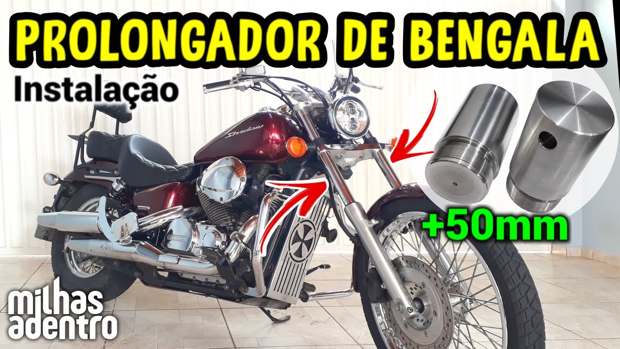 Shadow 750 - Prolongador de Bengala - Aumentar Comprimento Suspensão Dianteira - Customização Shadow