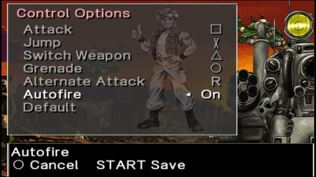 Metal Slug Anthology - How to enable autofire?