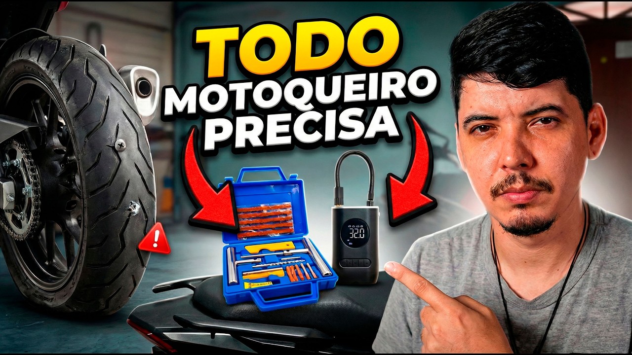 Kit de reparo para pneu de moto, funciona mesmo!!! 😱