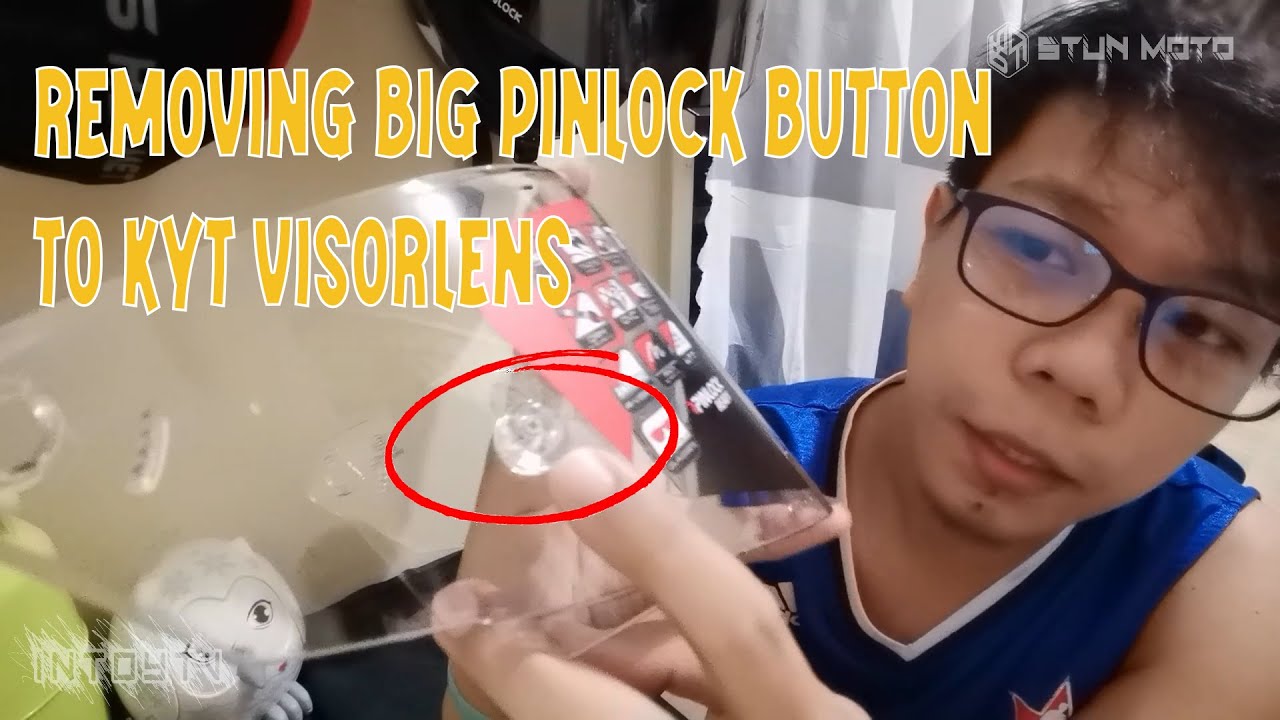 How to Remove Big Pinlock Button or Tear Off Post to KYT TT-Course Lens