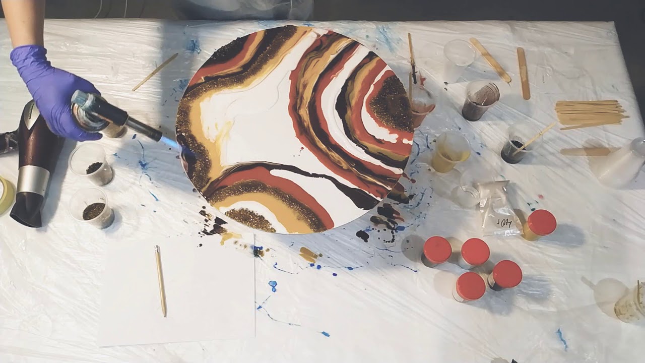 Мастер-класс: техника Epoxy Resin Art (эпоксидная смола). Картина Geode (жеода или геод) срез камня