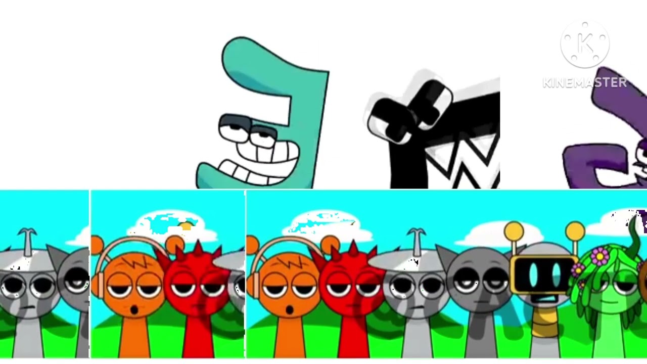 Sprunki OC E (Alphabet Lore), F (Alphabet Lore), G (Alphabet Lore) and H (Alphabet Lore)