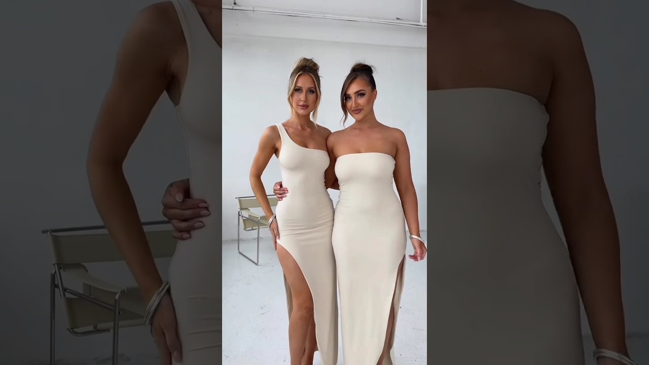 Sleeveless💖 | White🤍 Prom Fall Dress #shorts #fashionbrand #youtubeshorts