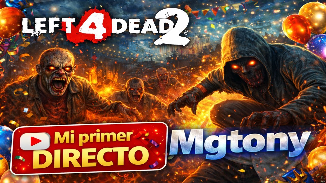 Mi primer directo en Youtube. Feliz año a todos, jugando left4dead2 de chill