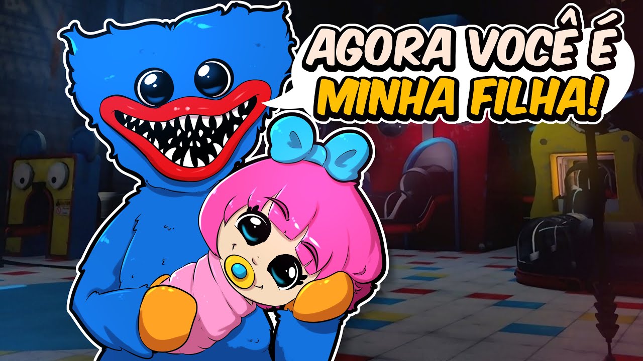 HUGGY WUGGY ME ADOTOU no ROBLOX (NOVO PAI DA PAPILE) - Poppy Playtime - Historinha